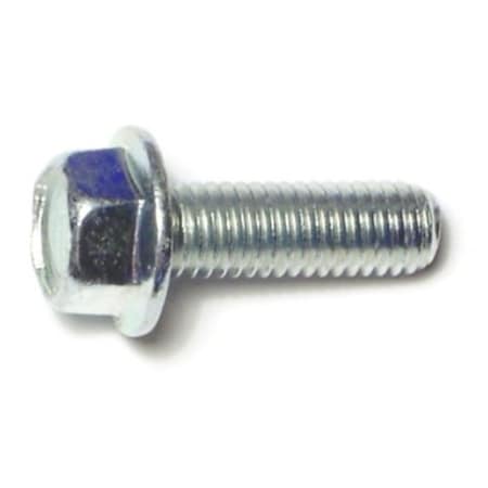 Midwest Fastener Class 10.9, M8-1.25 Flange Bolt, Zinc Plated Steel, 25 mm L, 10 PK 75703